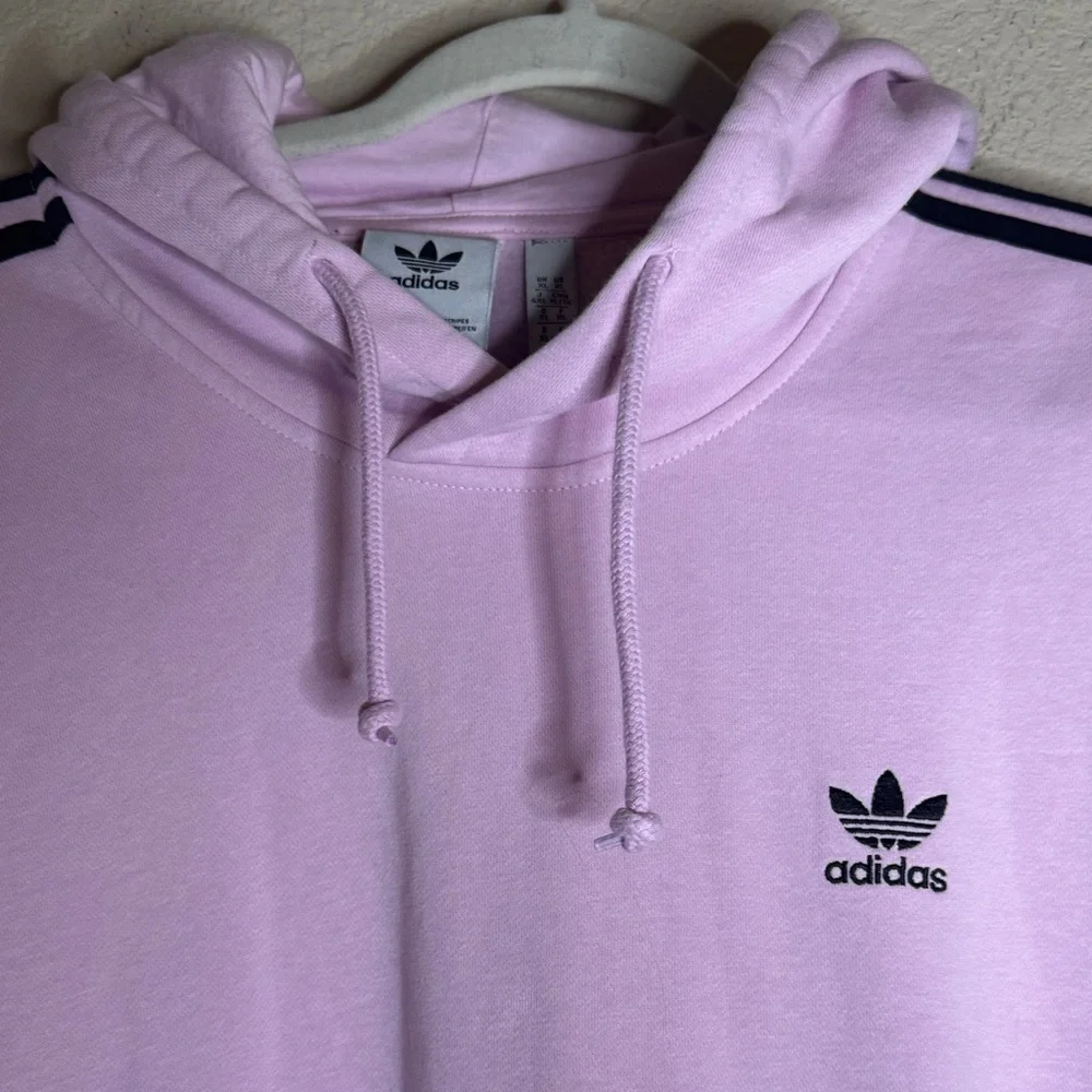 Adidas 3-Stripe Pink Hoodie Size Extra Large - Picture 2 of 5